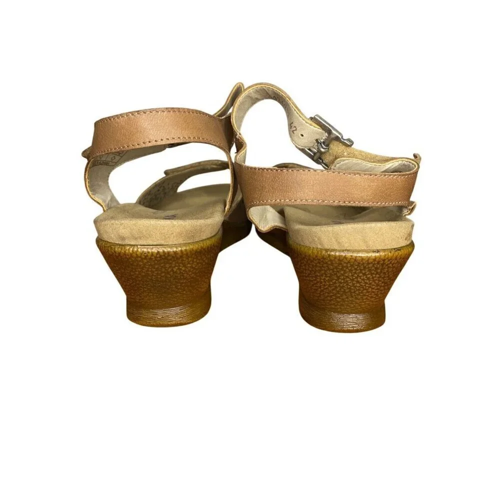 Romika Nevis 05 Womens Leather Wedge Sandals Size 42 / 11 comfort padded insole